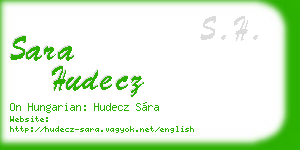 sara hudecz business card